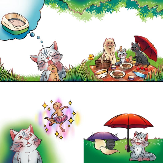 Character highlights from "The Smitten Kitten Strikes Again" by Sherri Eri. Featuring Chill, Lizzie, and the siblings in high-contrast "Candy Color" art, part of the Cool Kitty Series and Picture the Book brand.