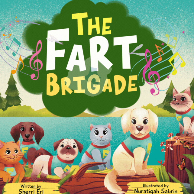 Album cover featuring the five characters from The Fart Brigade, who are all looking at the camera smartly.